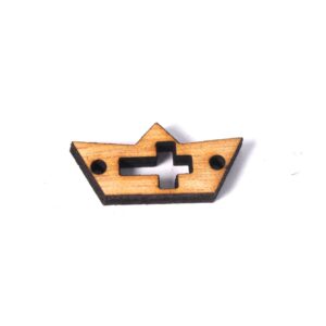 Καραβάκι με σταυρό ξύλινος σύνδεσμος 10x23mm