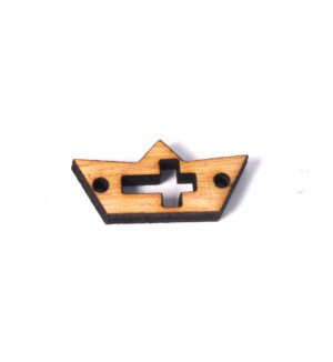 Καραβάκι με σταυρό ξύλινος σύνδεσμος 10x23mm