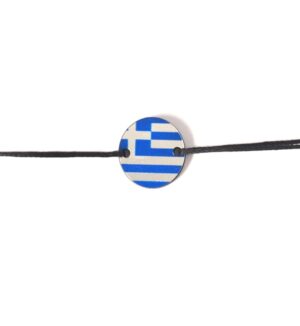 Ελληνική σημαία τυπωμένη σε ασημί ματ plexiglass σύνδεσμο 16mm