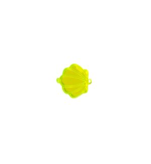 Κοχύλι κίτρινο φλούο plexiglass σύνδεσμος 21x19mm