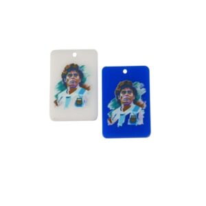 Ορθογώνιο "Diego Maradona" τυπωμένο πολύχρωμο plexiglass κρεμαστό 28x40mm