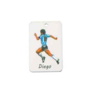 Ορθογώνιο "Diego" τυπωμένο πολύχρωμο plexiglass κρεμαστό 28x40mm
