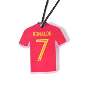 Φανέλα Εμφάνιση Πορτογαλίας Ronaldo κόκκινο-κίτρινο plexiglass κρεμαστό 34x31mm