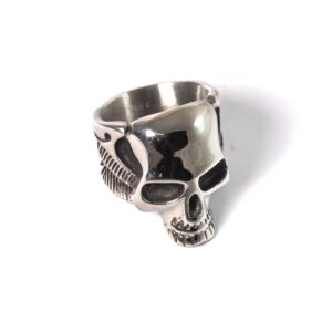 Δαχτυλίδι Ανδρικό Skull & Wings μεταλλικό ατσάλι