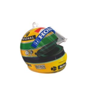 Κράνος ''Ayrton Senna'' τυπωμένο πολύχρωμο plexiglass κρεμαστό 50x55mm