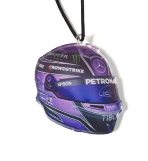 Κράνος ''Lewis Hamilton'' τυπωμένο πολύχρωμο plexiglass κρεμαστό 48x56mm
