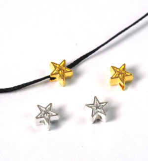 Αστέρι μεταλλική χάντρα 6×6.5mm