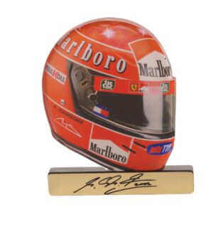 Κράνος Michael Schumacher με υπογραφή plexiglass επιτραπέζιο διακοσμητικό 87x77x8mm