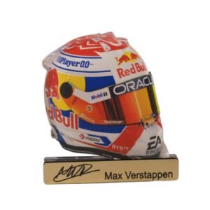 Κράνος Max Verstappen  2023 με υπογραφή plexiglass επιτραπέζιο διακοσμητικό 78x77x8mm