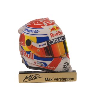 Κράνος Max Verstappen  2023 με υπογραφή plexiglass επιτραπέζιο διακοσμητικό 78x77x8mm