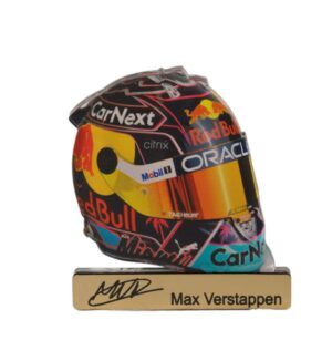 Κράνος Max Verstappen  με υπογραφή plexiglass επιτραπέζιο διακοσμητικό 78x77x8mm