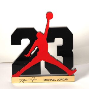 Air Jordan 23 με υπογραφή plexiglass επιτραπέζιο διακοσμητικό 104x105x8mm