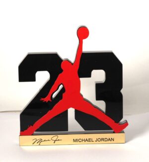 Air Jordan 23 με υπογραφή plexiglass επιτραπέζιο διακοσμητικό 104x105x8mm