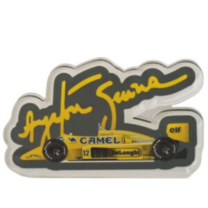 Μονοθέσιο Ayrton Senna Lotus Honda 99T  plexiglass επιτραπέζιο διακοσμητικό 75x123x8mm
