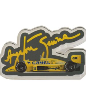 Μονοθέσιο Ayrton Senna Lotus Honda 99T  plexiglass επιτραπέζιο διακοσμητικό 75x123x8mm
