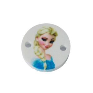 Disney Frozen στρογγυλός μικρός εκτυπωμένος σε λευκό plexiglass σύνδεσμος 16mm
