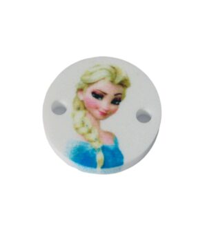 Disney Frozen στρογγυλός μικρός εκτυπωμένος σε λευκό plexiglass σύνδεσμος 16mm