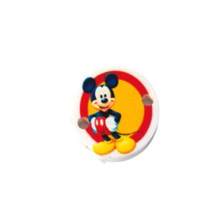 Στρογγυλός με Mickey με φόντο σε κόκκινο-κίτρινο κύκλο πολύχρωμος σε λευκό plexiglass σύνδεσμος 18mm
