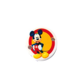 Στρογγυλός με Mickey με φόντο σε κόκκινο-κίτρινο κύκλο πολύχρωμος σε λευκό plexiglass σύνδεσμος 18mm