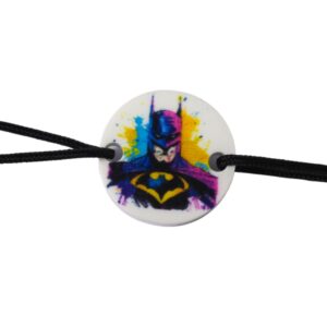 Στρογγυλός με Batman πολύχρωμο σε λευκό plexiglass σύνδεσμος 18mm