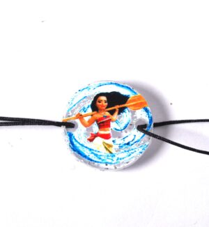 Στρογγυλός με Βαϊάνα σε διάφανο glitter plexiglass σύνδεσμος 18mm