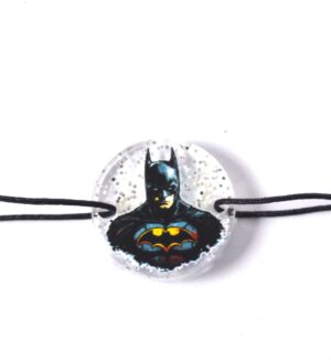 Στρογγυλός με Batman σε διάφανο glitter plexiglass σύνδεσμος 18mm