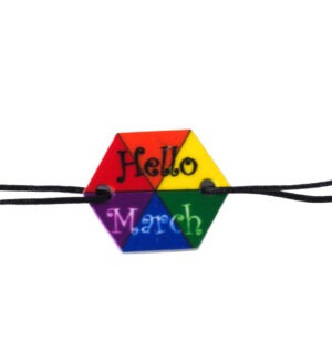 Χαρταετός "Hello March" πολύχρωμος plexiglass σύνδεσμος 13x16mm