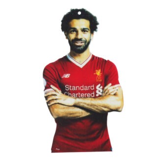Mohamed Salah με εμφάνιση Liverpool φιγούρα πολύχρωμο plexiglass κρεμαστό 70x38mm