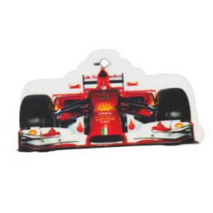 Ferrari f1 σε παραλληλόγραμμο πολύχρωμο plexiglass κρεμαστό 55x29mm