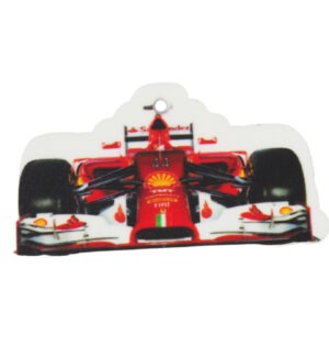 Ferrari f1 σε παραλληλόγραμμο πολύχρωμο plexiglass κρεμαστό 55x29mm