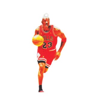 Michael Jordan & εμφάνιση Chicago Bulls πολύχρωμο plexiglass κρεμαστό 67x28mm