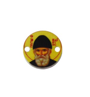 Στρογγυλός με Άγιο Παΐσιο σε plexiglass σύνδεσμος 18mm