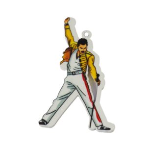Freddie Mercury φιγούρα πολύχρωμο plexiglass κρεμαστό 54x34mm