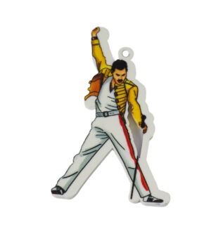 Freddie Mercury φιγούρα πολύχρωμο plexiglass κρεμαστό 54x34mm