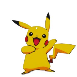 Pokemon Pikachu φιγούρα πολύχρωμο plexiglass κρεμαστό 69x72mm