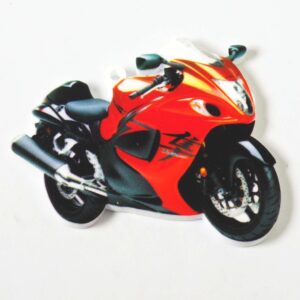 Μηχανή Suzuki Hayabusa πορτοκαλί-μαύρο plexiglass κρεμαστό 45x63mm