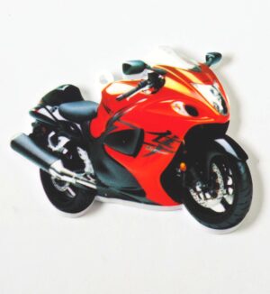 Μηχανή Suzuki Hayabusa πορτοκαλί-μαύρο plexiglass κρεμαστό 45x63mm