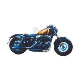 Harley Davidson με χρυσό ντεπόζιτο πολύχρωμο plexiglass κρεμαστό 34x65mm