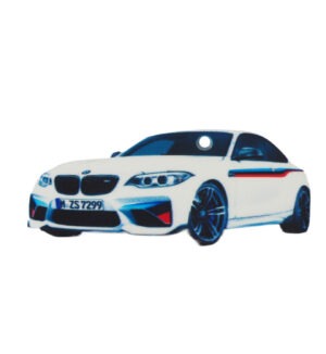 BMW M2 μικρό λευκό plexiglass κρεμαστό 37x27mm