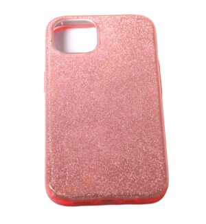 Θήκη Σιλικόνης Ρόζ με glitter Εύκαπτη για Iphone 13