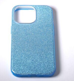 Θήκη Σιλικόνης Baby Blue με glitter Εύκαπτη για Iphone 13 Pro