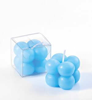 Aρωματικό κερί κύβος γαλάζιο bubble 3.5x3.5cm