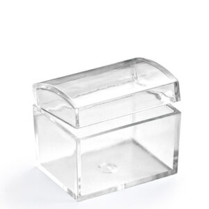 Μπιζουτιέρα-Μπαούλο διάφανη ακρυλική 6x4.5x5cm