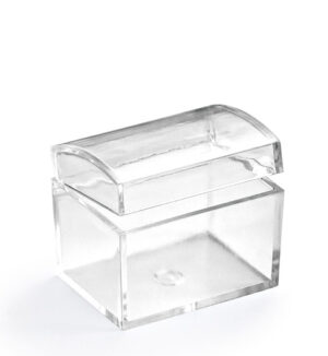 Μπιζουτιέρα-Μπαούλο διάφανη ακρυλική 6x4.5x5cm