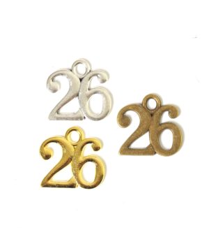26 Γούρι μεταλλικό μεσαίο κρεμαστό 22x24mm
