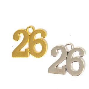 26 Γούρι μεσαίο μέγεθος μεταλλικό κρεμαστό 25x28mm