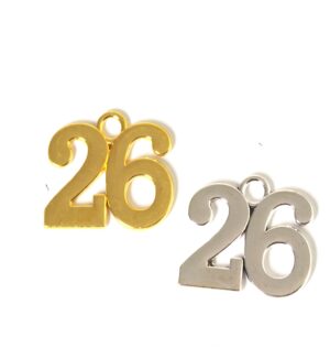 26 Γούρι μεσαίο μέγεθος μεταλλικό κρεμαστό 25x28mm