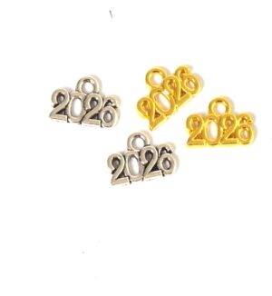 2026 Γούρι μικρό μεταλλικό κρεμαστό 11x13mm