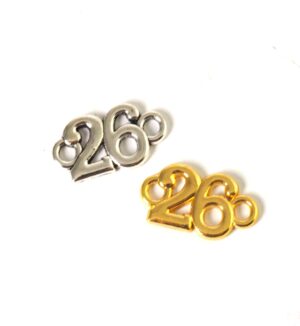 2026 Γούρι μικρό μεταλλικό σύνδεσμος 10x18mm