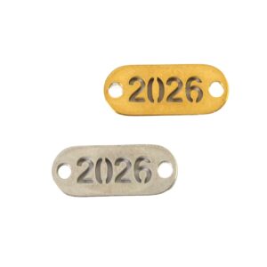2026 Οβάλ μικρή ταυτότητα διάτρητη μεταλλική ατσάλι σύνδεσμος 6x15mm